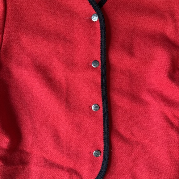 Pendleton Vintage Cherry Red Wool Blazer Womens Size 16 Grandmacore preppy - Picture 8 of 9